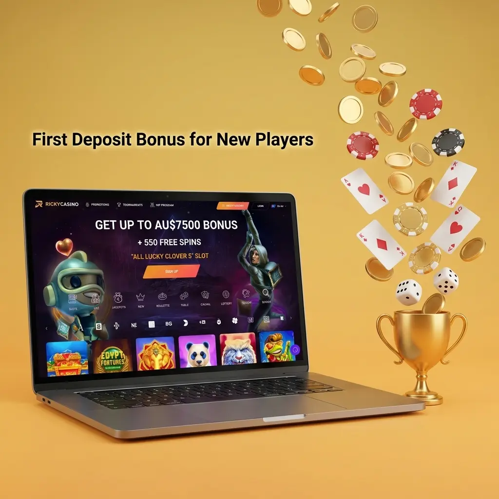 Ricky Casino first deposit bonus and free spins offer