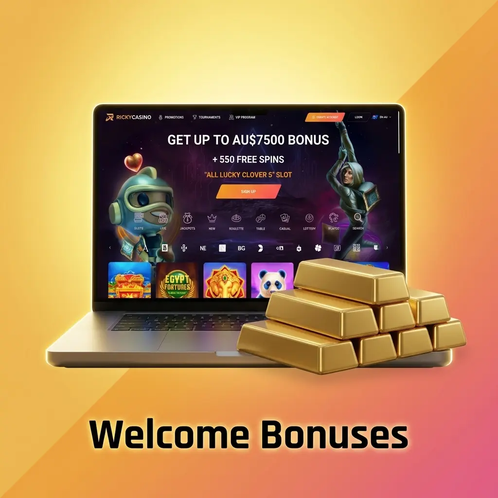 Welcome bonus offers at Ricky Casino